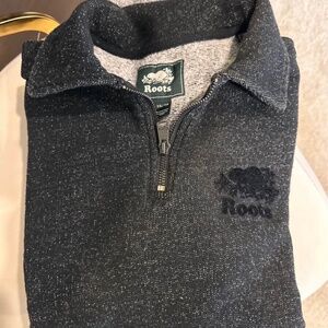 Almost new roots half zip sweater